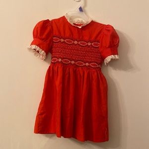 Vintage hand smocked princess anne size 5